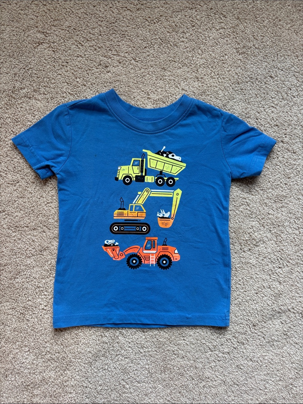 jumping beans Blue Construction Trucks Graphic Tee